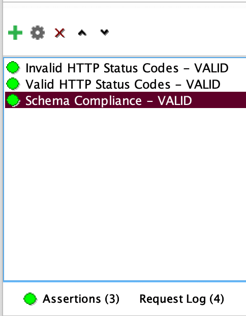 Schema Compliance Assertions response view in SoapU