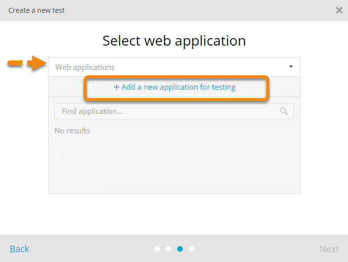 Select a Web application