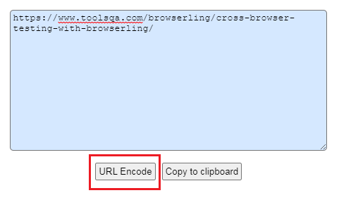 URL Encoder Input