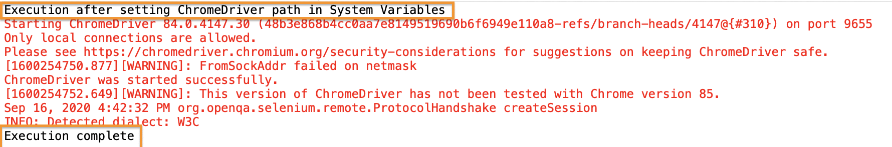 selenium webdriver chrome Running Selenium tests in Chrome when ChromerDriver path setup in System Variables