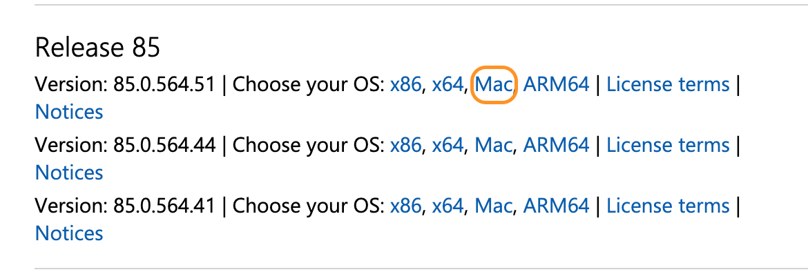 EdgeDriver for macOS