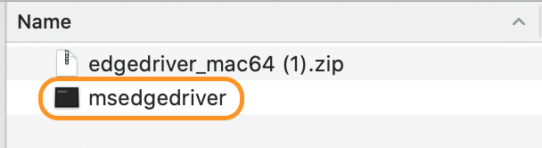 EdgeDriver executable for macOS