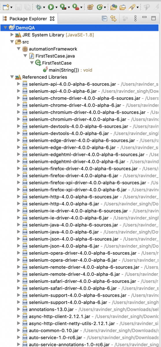 Selenium WebDriver libraries configured in Eclipse