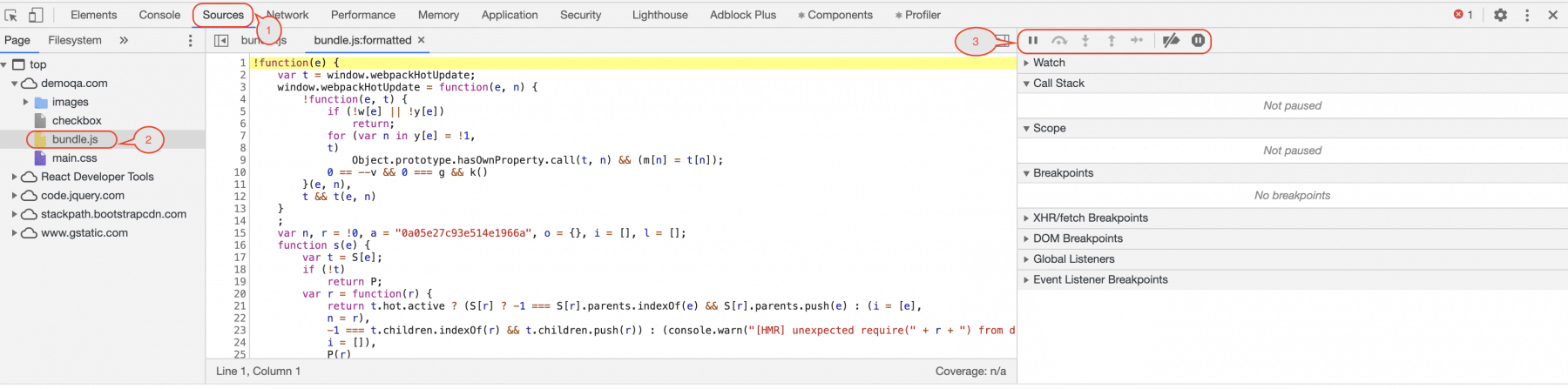 JavaScript manipulation in Inspect panel