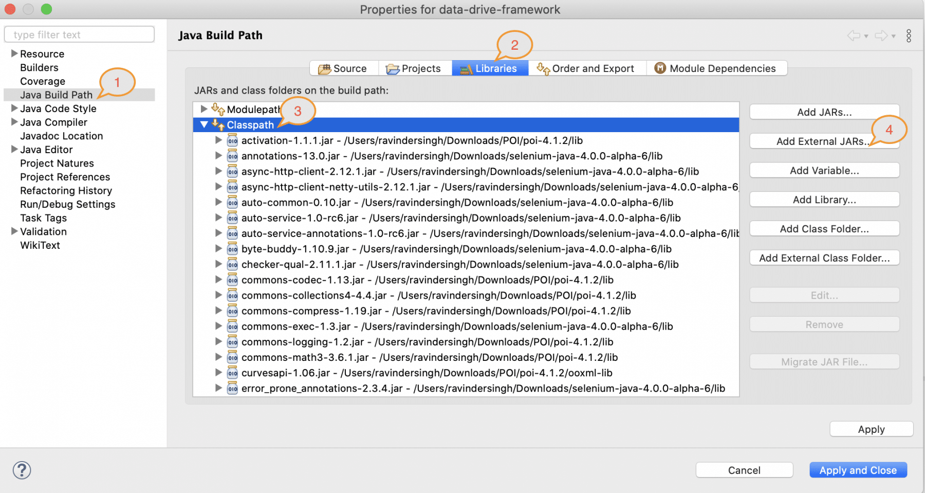 Steps to add external libraries in Eclipse