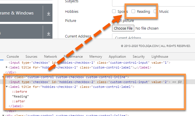 Selecting a CheckBox using XPath