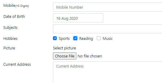 Example: Selecting Checkboxes using XPath