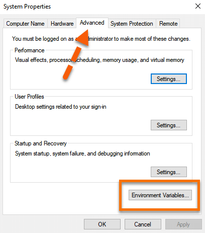 Environment Variables on Windows